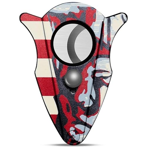 JDIME Kniv i rostfritt stål, dubbelkantad cigarrskärare skarpt mode för män (E)