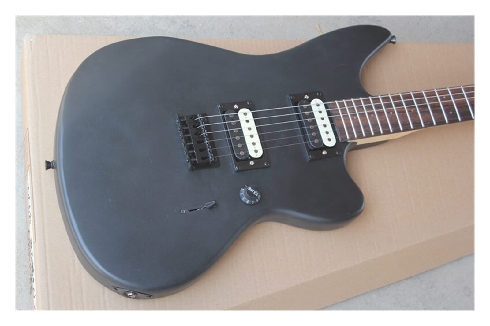 Amazon.co.jp: エレキギター 6文字列ギター、マットブラックギター