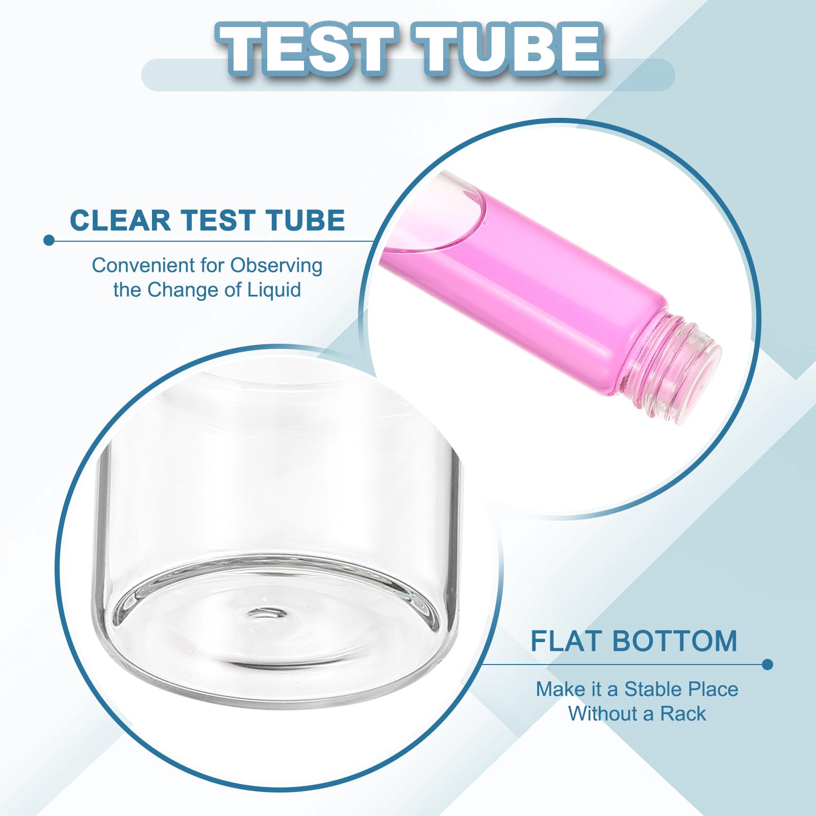 PATIKIL Provette da 80 ml con tappi, 24 pezzi, 30 x 150 mm, in vetro trasparente, con fondo piatto, con tappo in plastica, per feste, caramelle, sale da bagno, piante per esperimenti scientifici