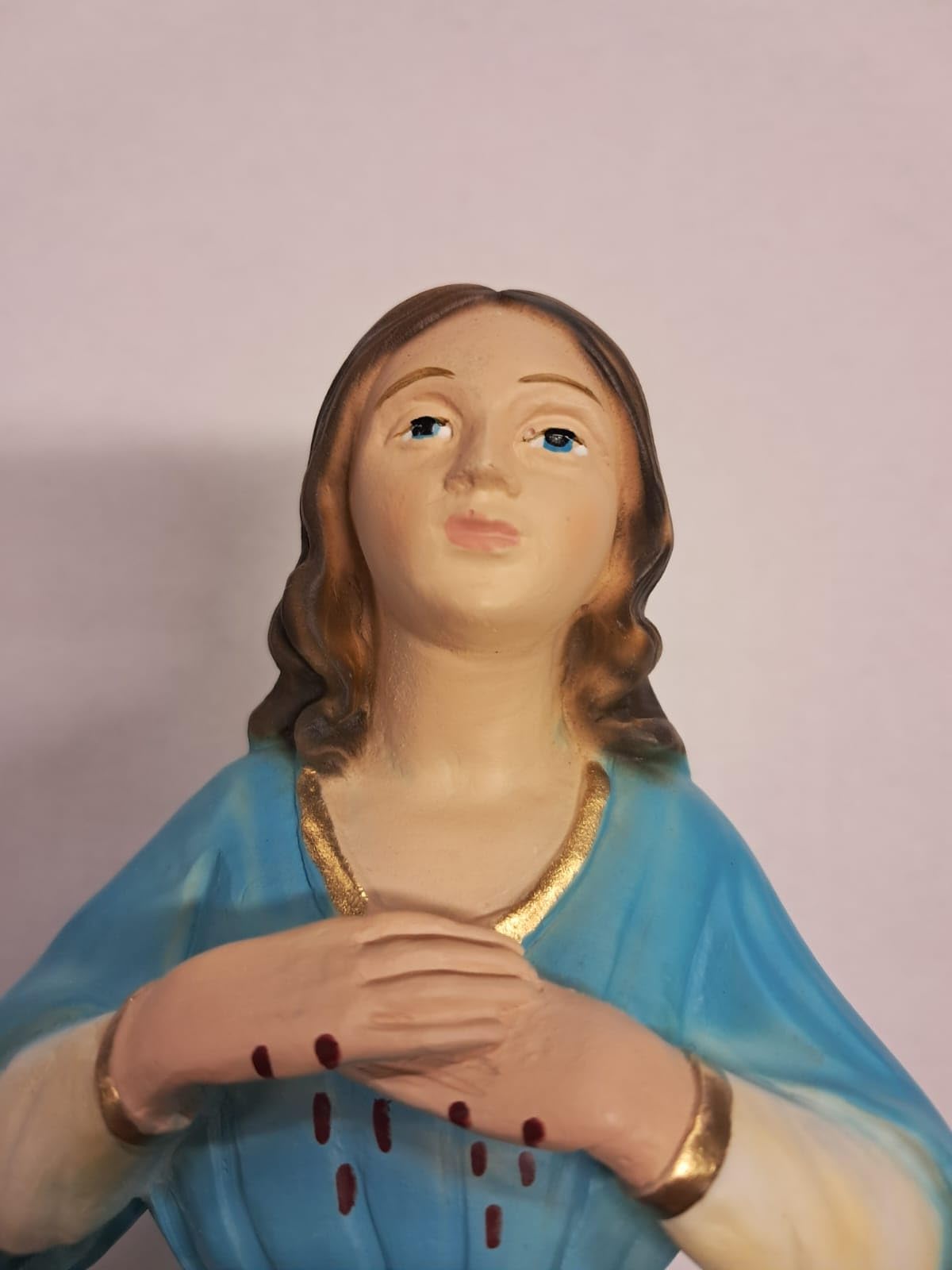Generico ArteSacraCaravaggio Statua di Sant' Agata cm 30 (11,81 inches) in marmo resina piena decorata a mano di produzione artigianale italiana
