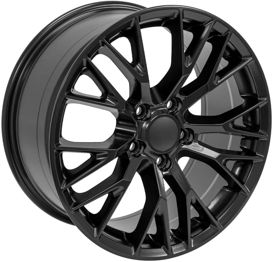 OE Wheels CV22B 18 Inch Rim Fits Corvette C7 Z06 Style 5x120.65 18x8.5 Satin Black - Hollander 5734 (1)