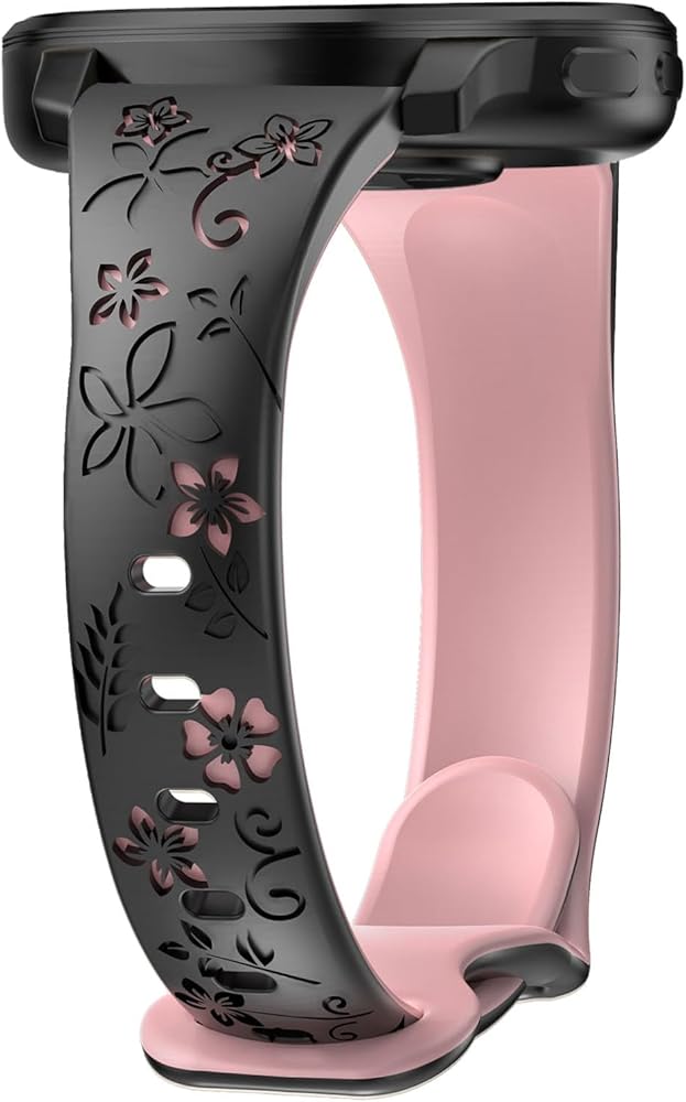 Cinturino Sottile In Silicone Con Fiori Per Garmin 18mm - Compatibile Vivoactive 4S, Venu 3S, Forerunner 255S/265S - 3