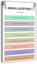 Radical Acceptance Coping Statements for Inner Peace Canvas Wall Art Print Poster For Home School Office Decor Frame 20x30inch
