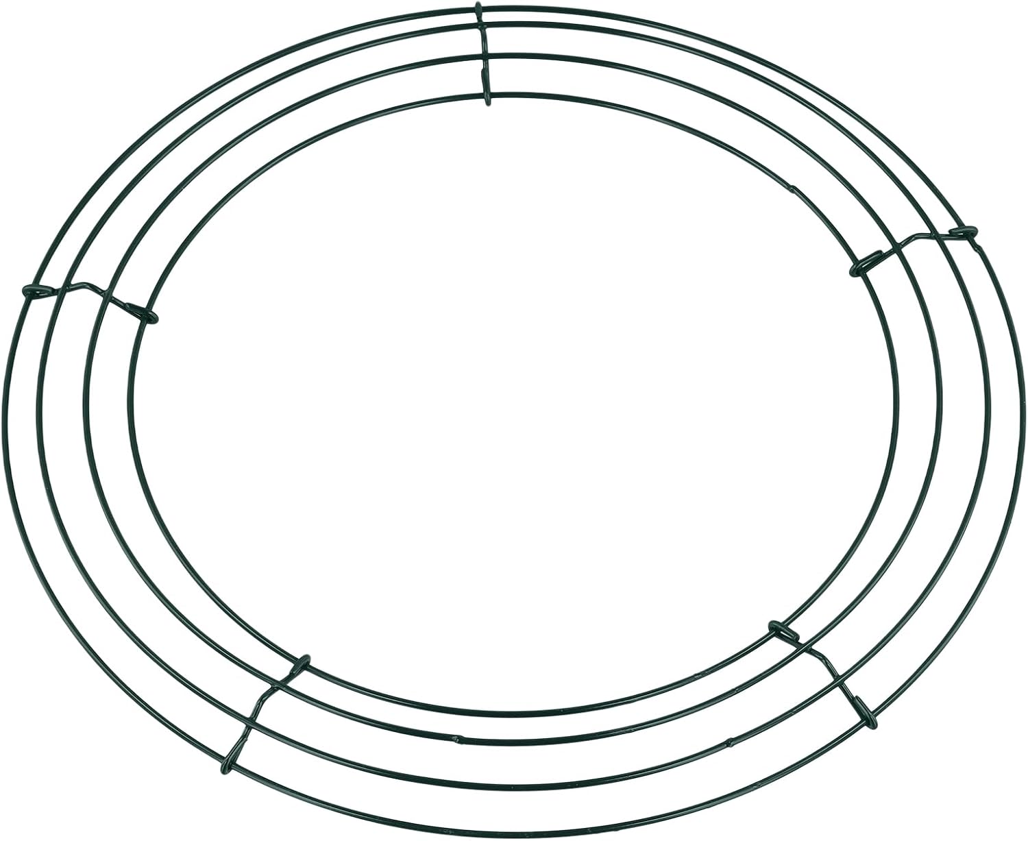 SOUJAP 40 PCS Metal Wreath Frame Ring, 12 Inch Round Wire Floral Wreath Form for Party, DIY Crafts, Holiday Decoration, Green