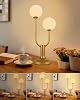 Lightdot Globe Table Lamp for Bedroom Mid Century Modern Gold Small Desk Lamp Dimmable 3000K Warmwhite Nightstands Lamp Bedside Table Lamp for Living Room Home OfficeG9 Bulbs Included