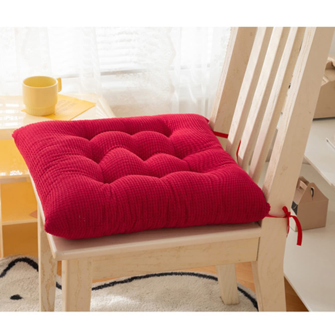 Amazon.co.jp: [KUZQIM] 椅子 クッション ひも付き シートクッション