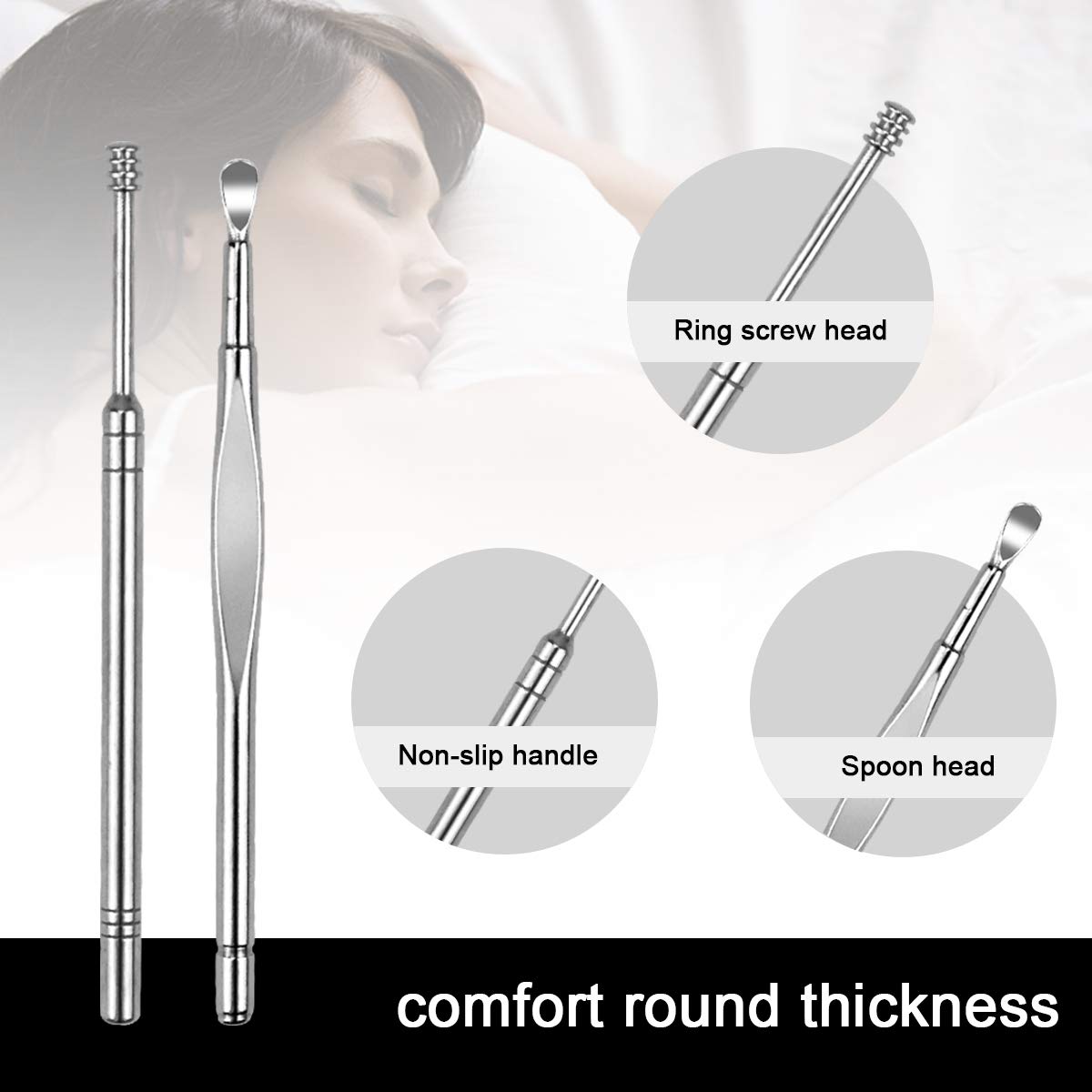 MILISTEN 7-teiliges Ohrreinigung Set - Edelstahl Ohrwerkzeuge Für Ohrenschmalz