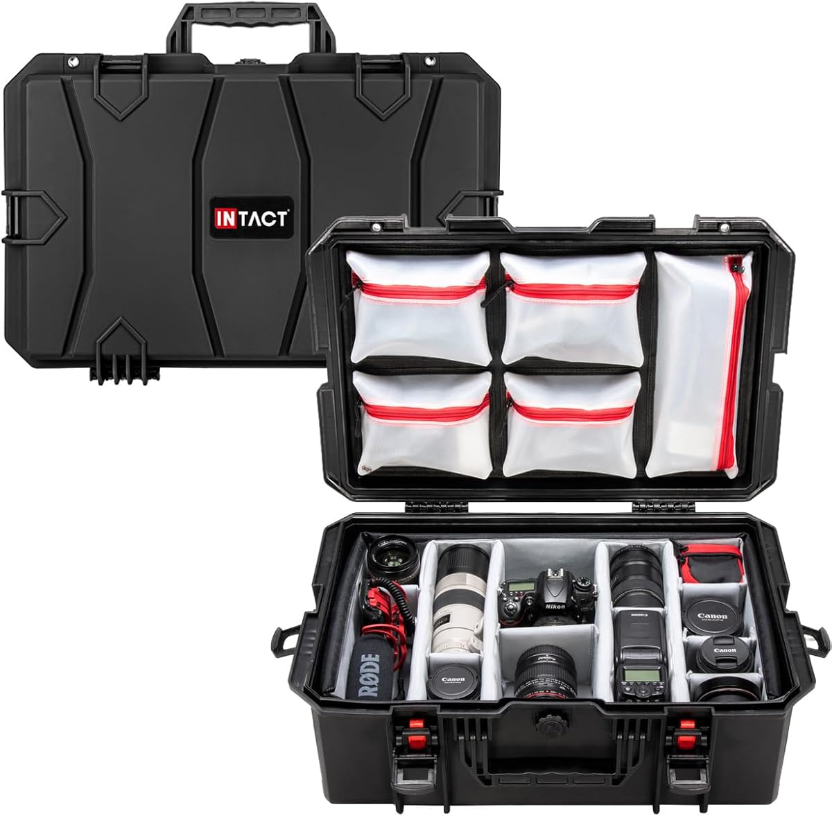 Eylar 21.6" Intact Series Carry-On Hard Camera Case with Adjustable Padded Divider and Lid Organizer, IP67 Waterproof Dustproof Crushproof, Lockable