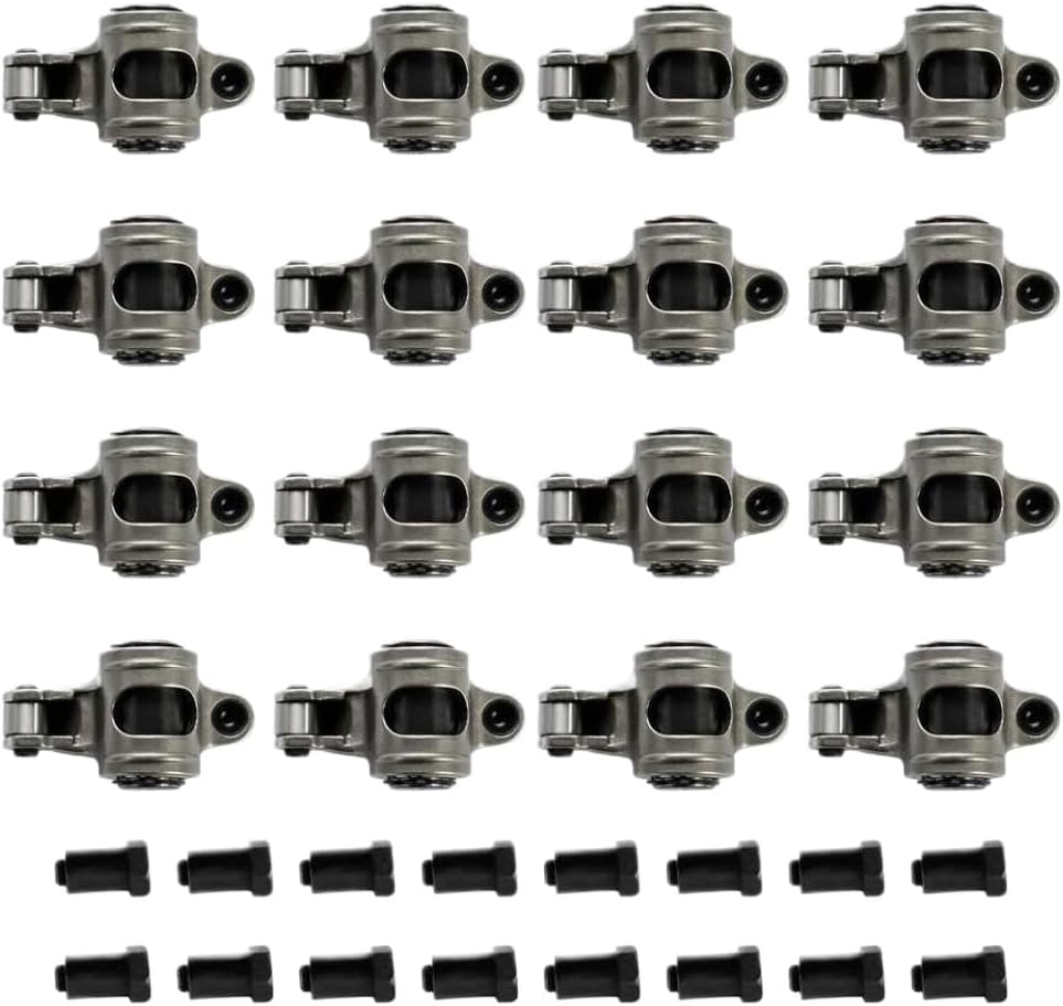 Roller Rocker Arms Kit 16Pcs 1.50 X 3/8 Inch Self Aligning Compatible With Small Block SBC 305 327 350 400 Engine