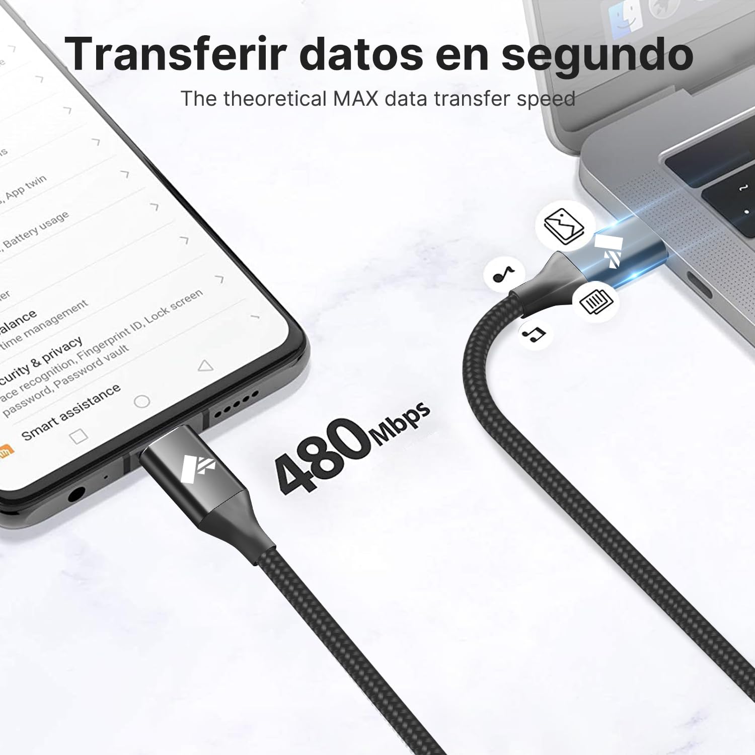 Cavo USB C USB C 1 Metri,60W Cavo Type-c to Type-c Ricarica Rapida USBC Caricatore Tipo C a USB-C Cavetto Nylon Cavi con iPhone 17 16 15 Pro Max Plus, iPad Air Pro,Samsung Galaxy S25 S24 S23, Pixel