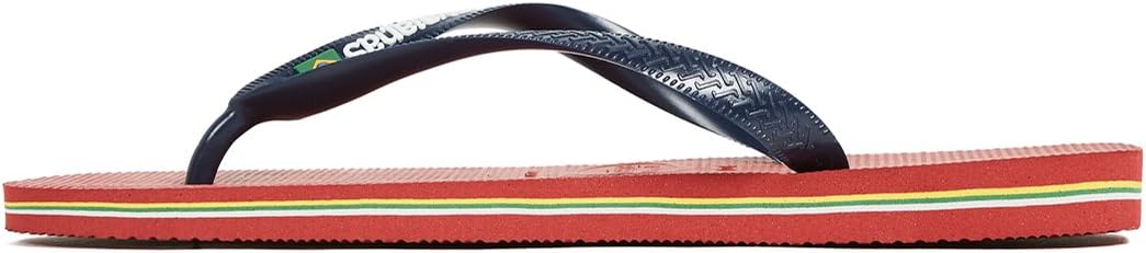 Havaianas Women's Brazil Logo Flip Flop Sandal 10 Women/8 Men Red