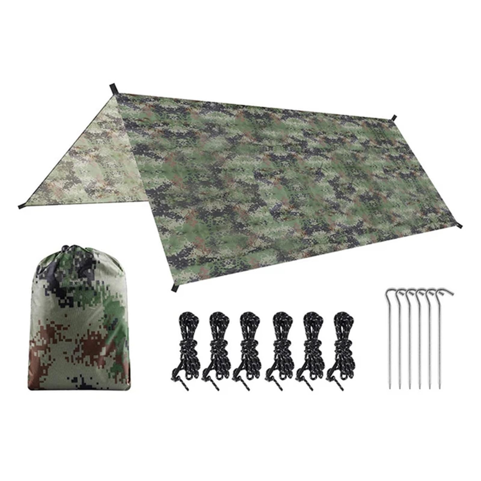 Tent tarp Sun Shelter 210T Polyester Yarn Camping Tent Tarp Waterproof Foldable light Picnic Backpacking Equipment