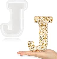 Vista 28 de Gartful Moldes de letras grandes de 7 pulgadas para resina, molde de resina epoxi del alfabeto mayúscula M 3D, moldes de letras de resina gruesa