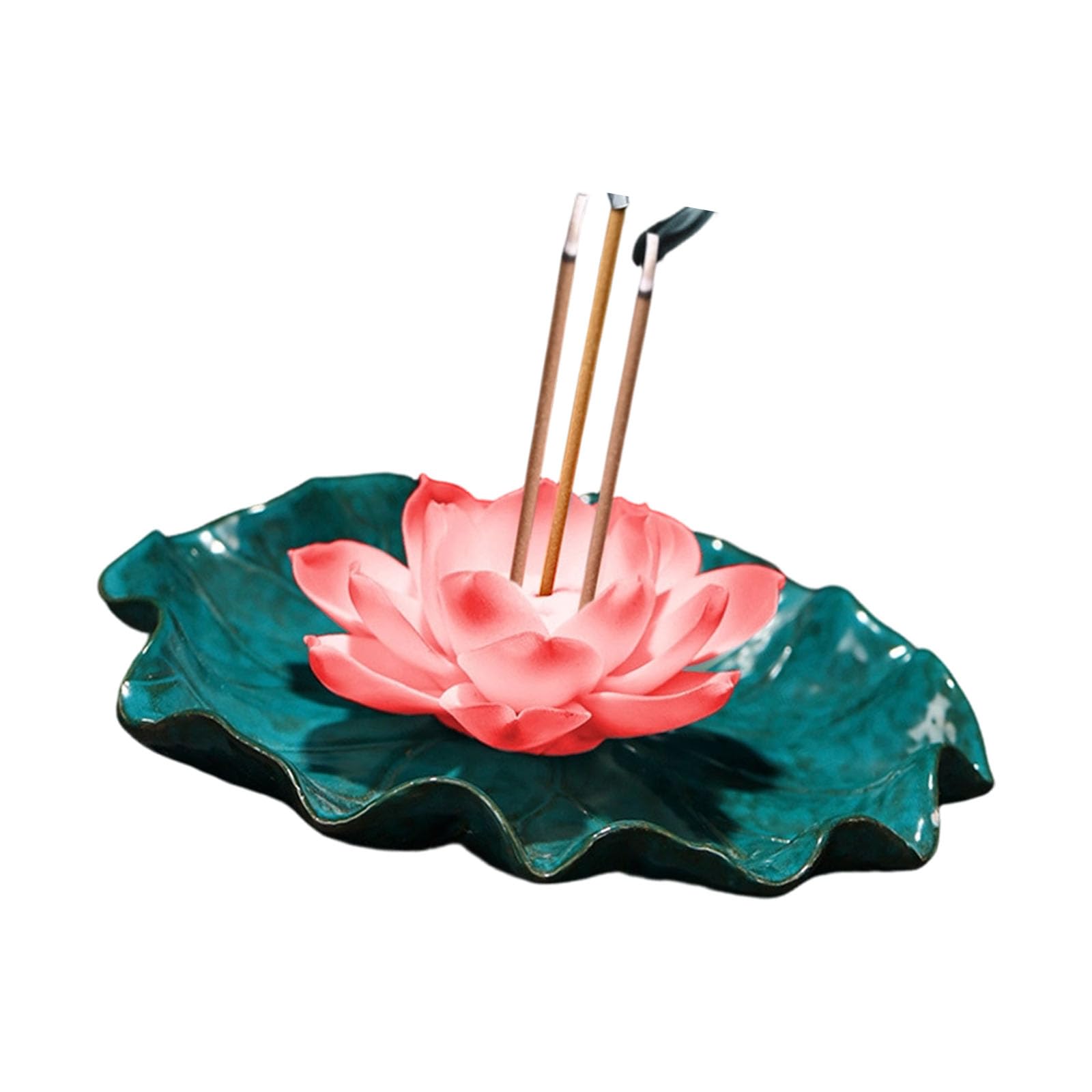 Xjdzineq Lotuses Incenses Burners with Detachable Ashes Catcher Meditations Decorations Holders for Stick/Coil/Cone Holders for Stick Coil and Cones