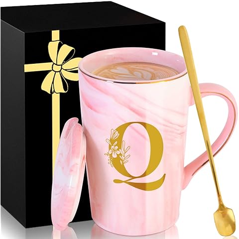 Personalized Ceramic Coffee Mug with Lid Tea Cup New Mom Dad Gifts after Birth First Time Mama Parents Announcement Nurse Newborn Pregnancy Wife Maternity Expecting Gender Neutral Cool Funny Present,Q