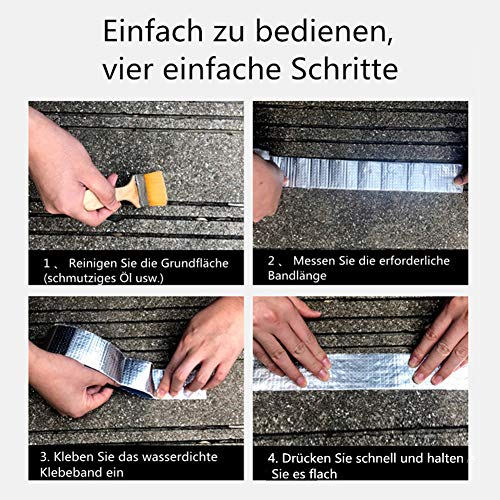 Wasserdichtes Klebeband, JTENG Butyl Dichtungsband Selbstklebend Dickes Reperaturband zum Abdichten ,Wird für Dachlecks… – Bild 6