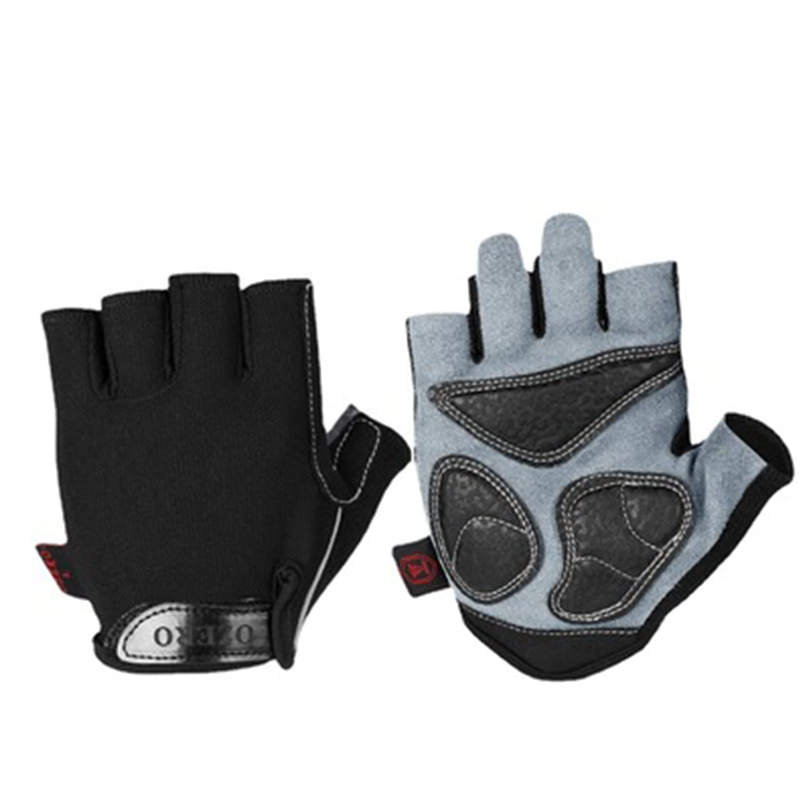 Guanti sportivi, guanti a mezze dita, guanti for sollevamento pesi, supporto for il polso, guanti da palestra for uomini e donne, protezione a mezze dita, guanti traspiranti, traspiranti(Black,L)