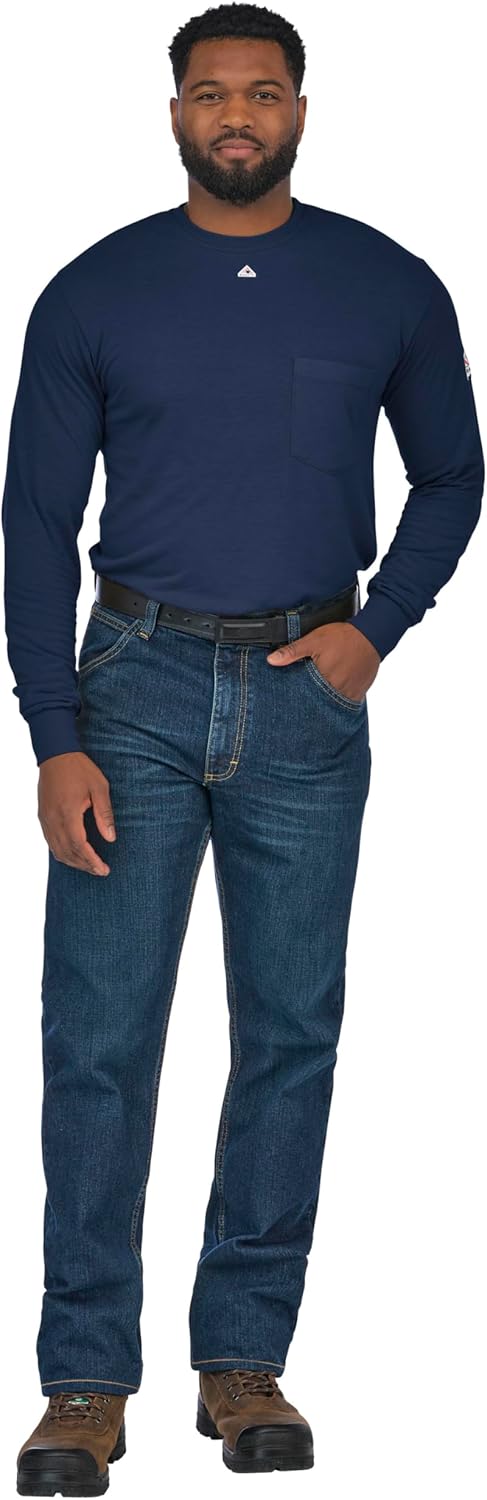 Bulwark FR Men's Fire Resistant Long Sleeve Lightweight T-Shirt