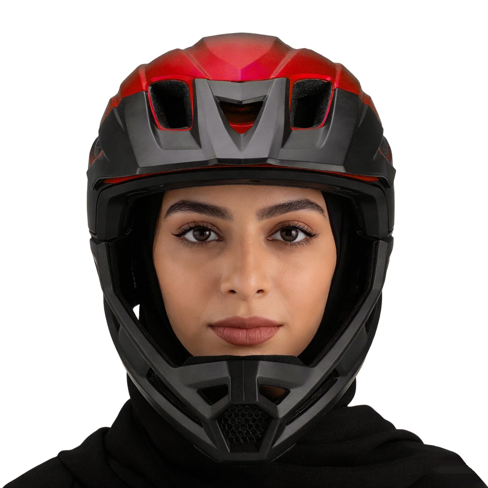 Casco De Bicicleta: Mentonera, Casco Integral | Carcasa Rígida De Ajuste Ajustable, Protector De Barbilla Desmontable, Cara Completa, Estructura Transpirable A Prueba De Golpes | Equipo De Protección