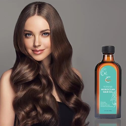 Miniatura 7 de Aceite para el cabello con tratamiento de argán marroquí premium, tratamiento nutritivo para cabello sano, brillante, hidratante, reparador y