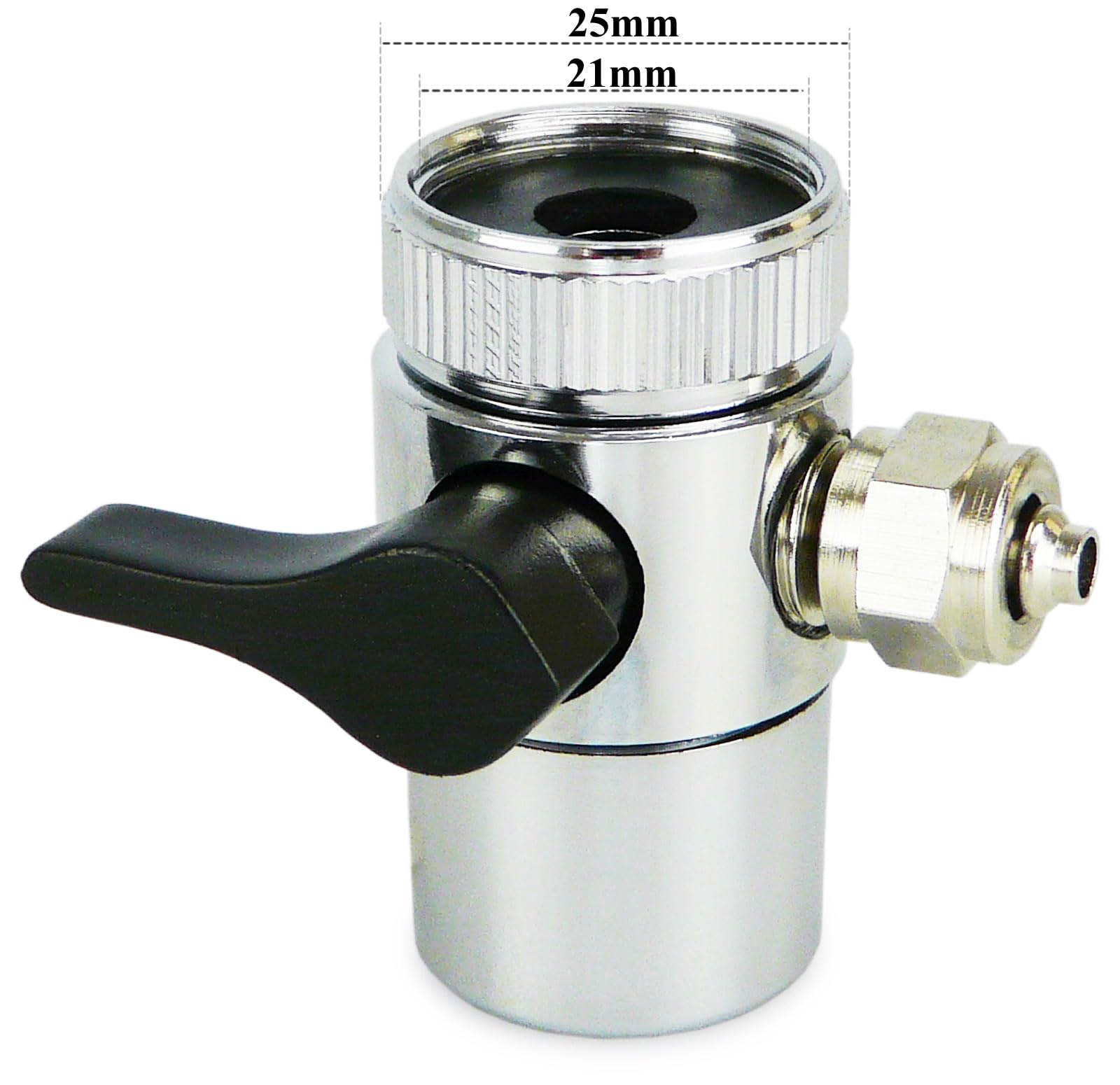 smardy Válvula desviadora para grifo con adaptador M22xM24 – salida de manguera 1/4" (6,35 mm) – conecta filtro de agua u ósmosis inversa al grifo de la cocina – sin obras ni fontanero