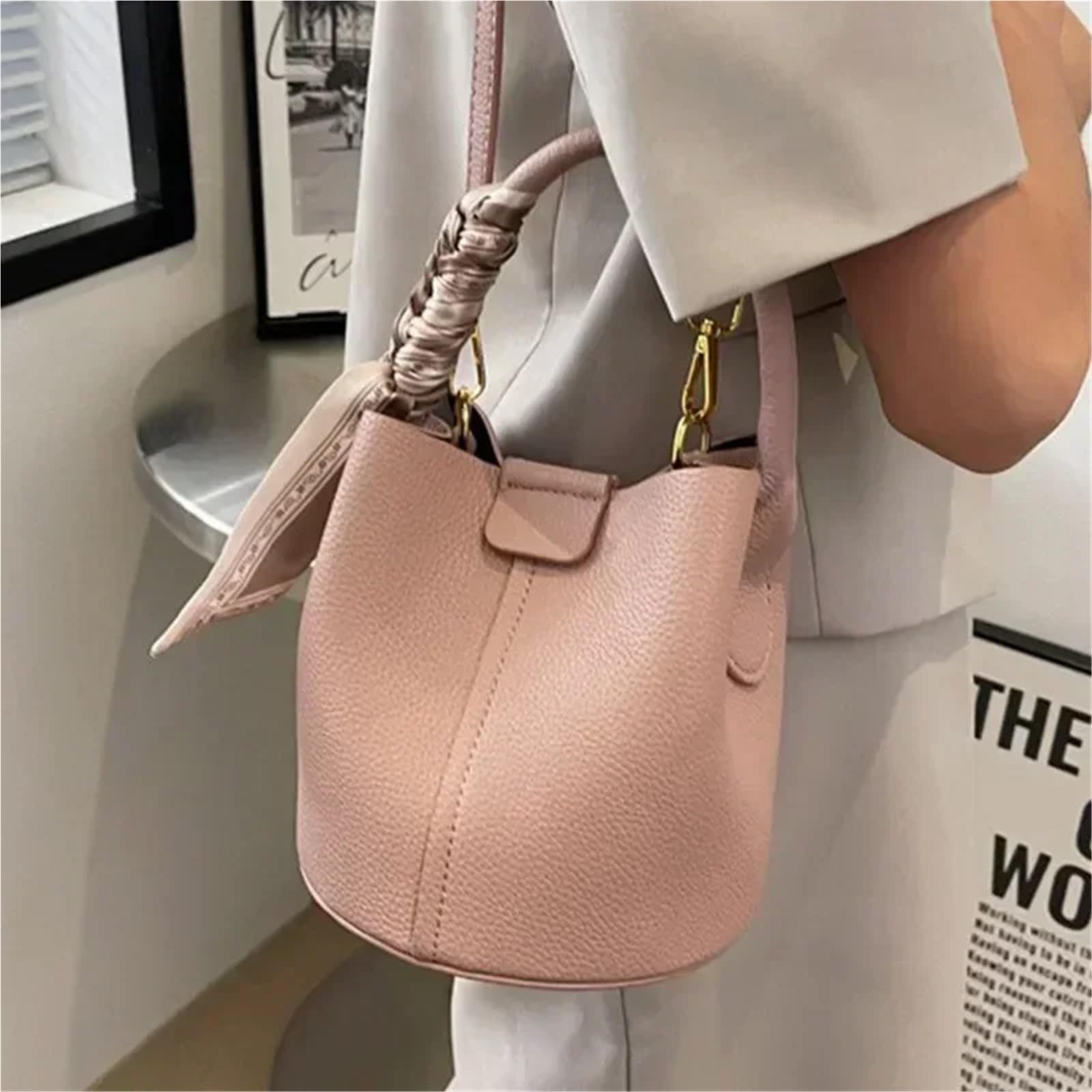 Bolsos cruzados for mujer, bolsos de hombro, diseño lujo, bolso cubo, mano portátiles cuero PU for Para Viajes Compras Trabajo Citas