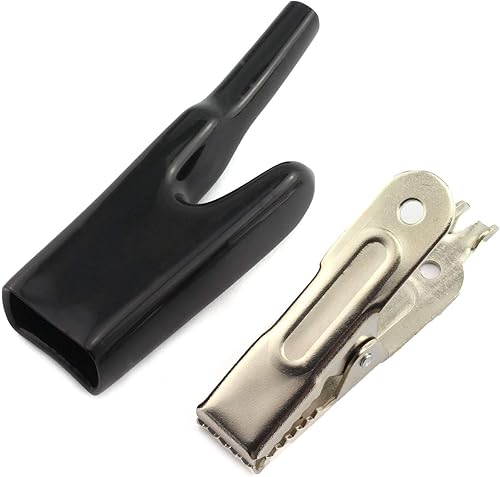 Miniatura 2 de 1 par de pinzas de cocodrilo para batería de coche, pinzas de cocodrilo 50A (negro+rojo)