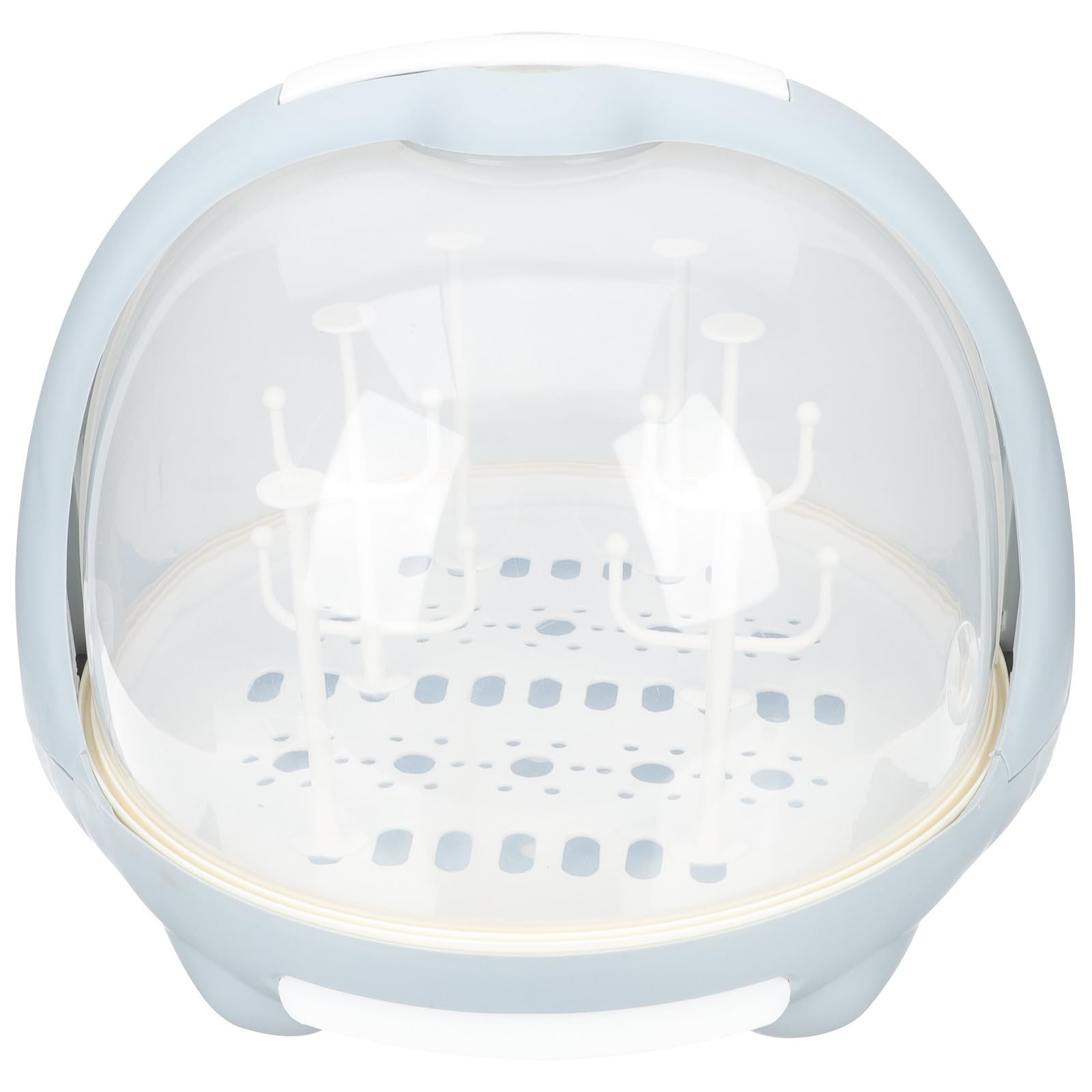 Mipcase Contenedor para Biberones Estante para Secar Biberones PP Azul Desmontable para Secado en Seco y Húmedo para Ñiño y Vajilla Infantil