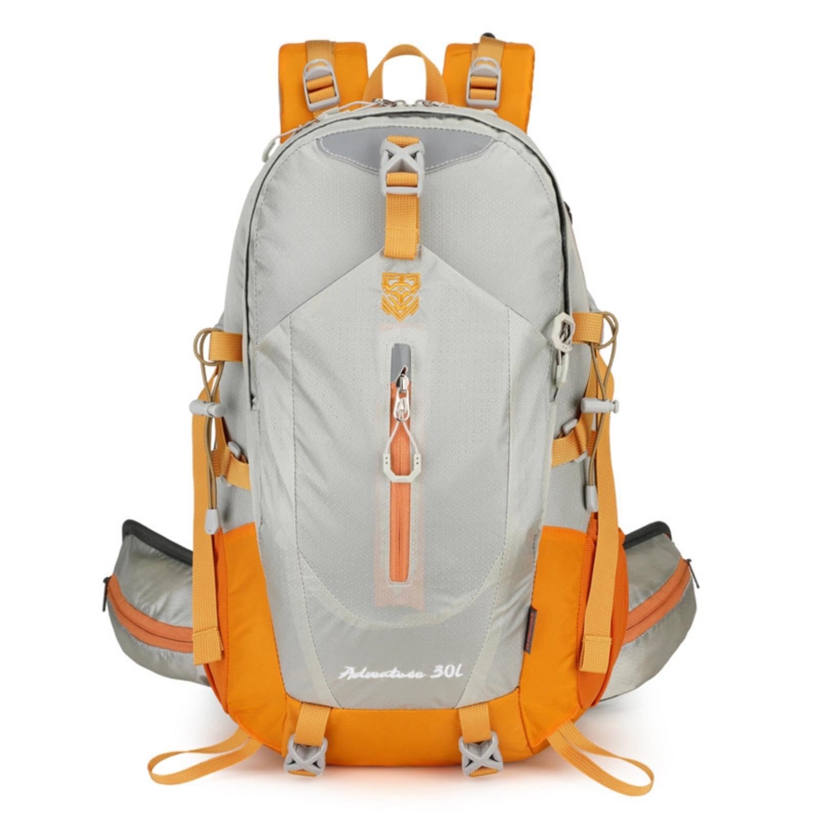 20-35 L Hiking Backpack Compression Straps Multiple-Pocket Hiking Backpack Chest Strap Outdoor Bag for Hikers, Journeyers Gray Yellow-image-26