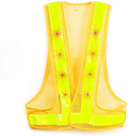 Maxsa 20029 Unisex-Adult Reflective Safety Vest with 16 LEDs