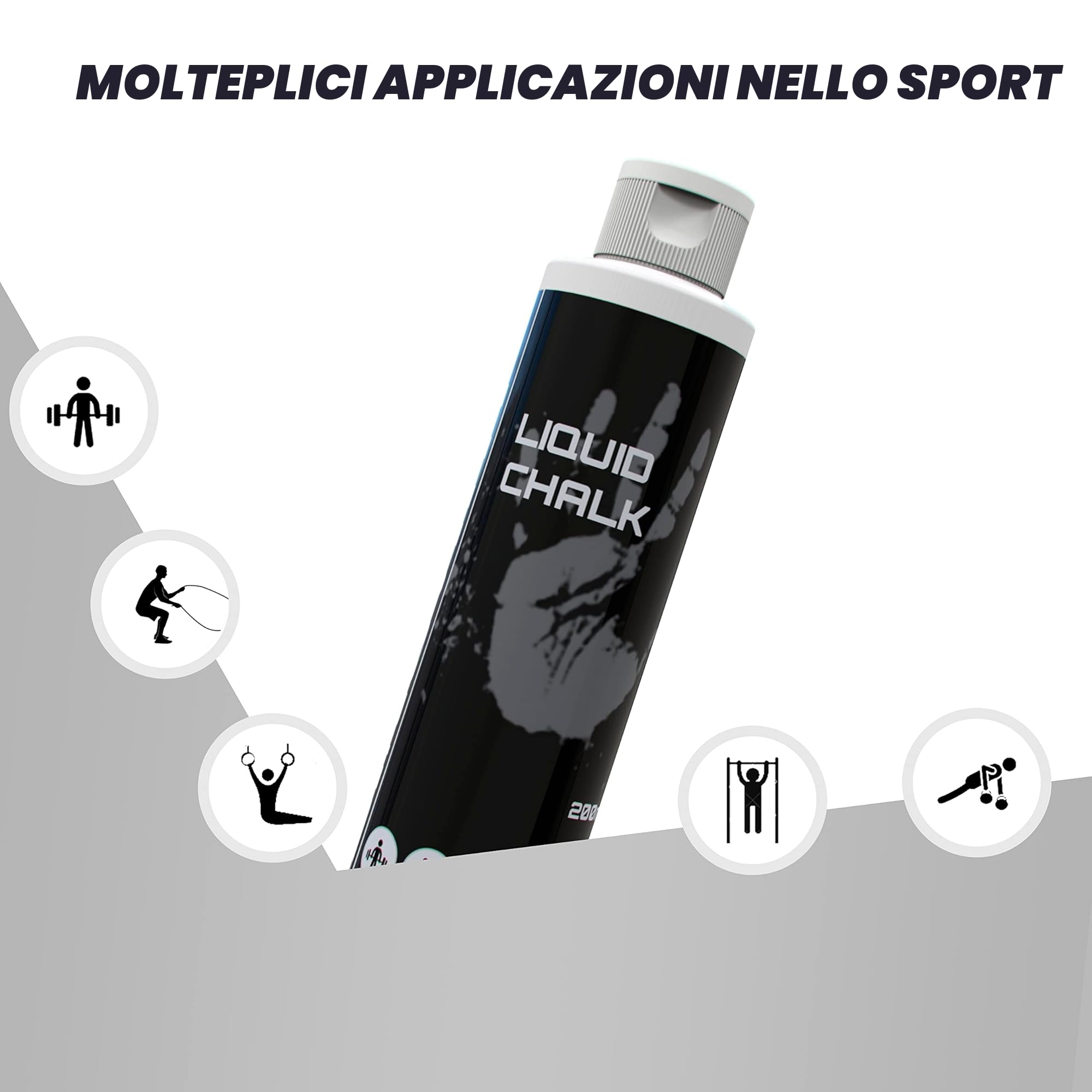 SINOVATI Liquid Chalk Gym Gesso liquido Sport | Adatto come chalk boulder, magnesio arrampicata, gesso Gym, Magnesia Turnen, o Pole Dance Grip | Alternativa a Chalk Block, asciugatura rapida e lunga