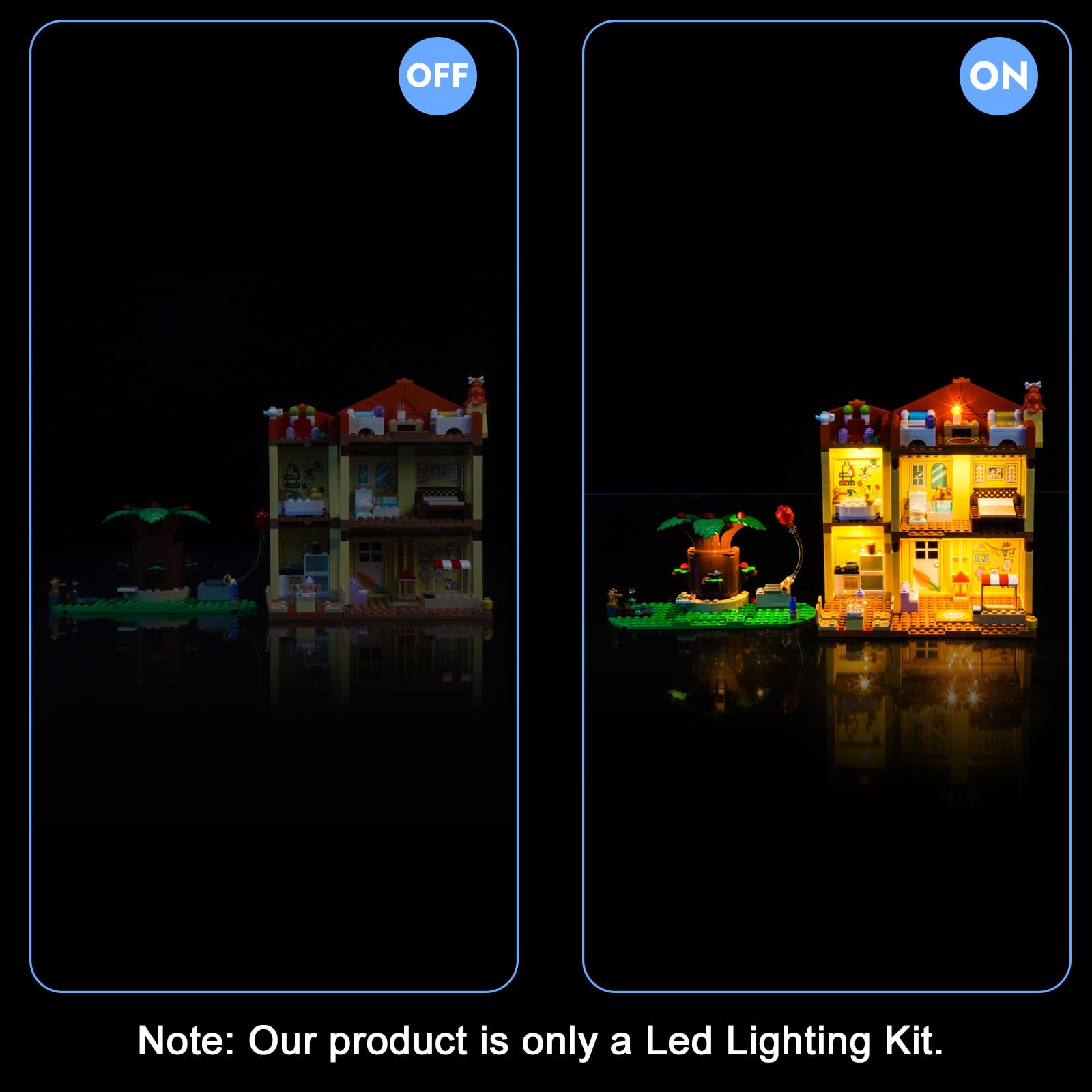 LocoLee Led Light Set Compatible with Lego 11203 Bluey's Family House Led Decoration Lighting Kit Compatible with Lego 11203 Building Blocks Model,Only Lights Set,No Model - Image 4
