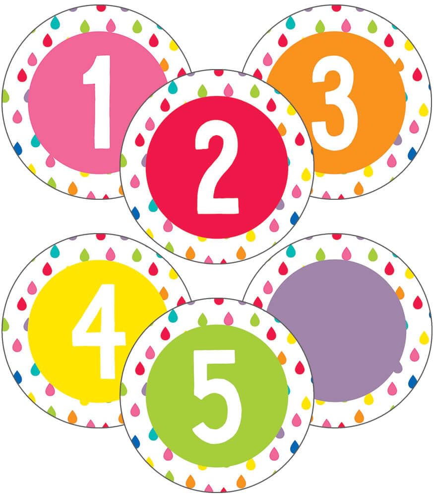 Hello Sunshine Student Numbers Mini Cutouts