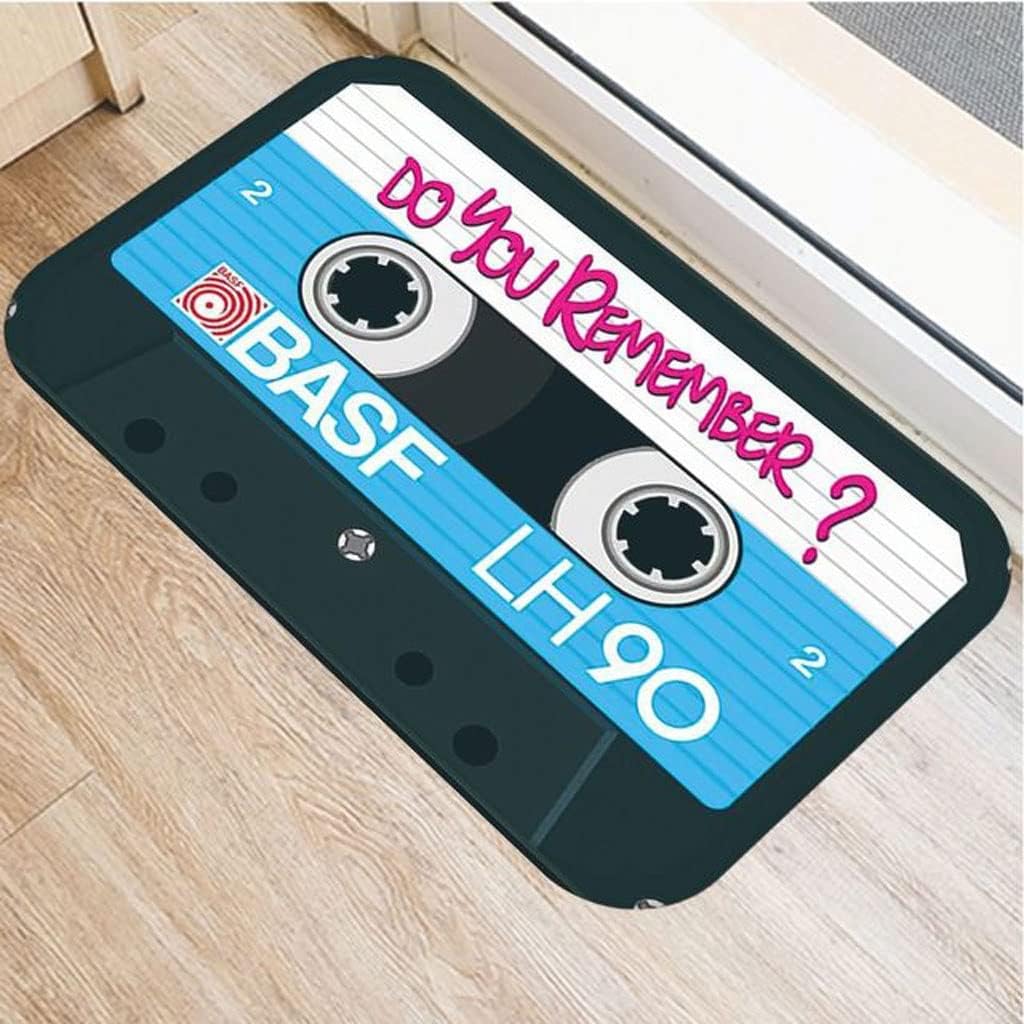 HBJWOV Mats Anti Slip Floor Carpet Tape Pattern Print Doormat for Bathroom Kitchen Entrance Rugs Home(D)