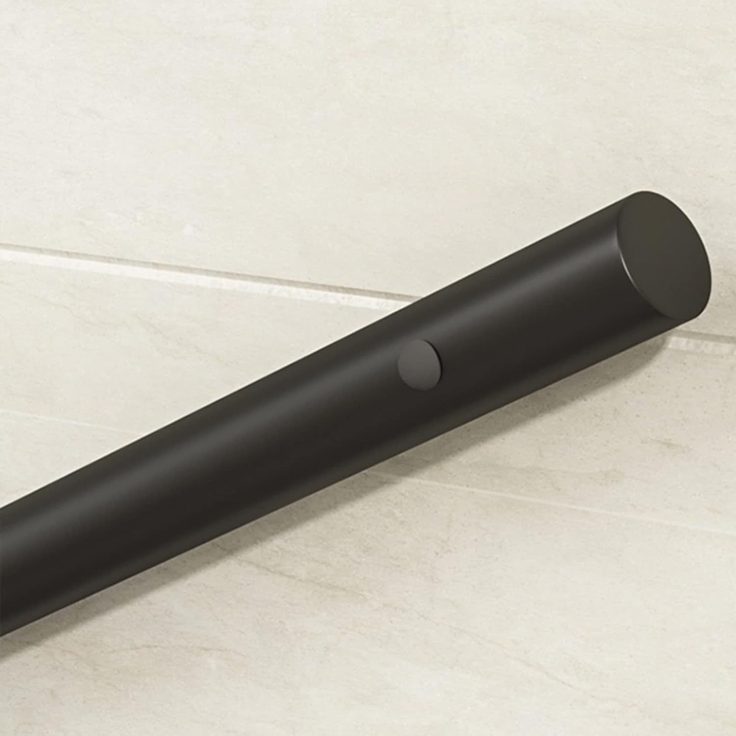 Jiajujia Black Handrail Stairs Stairs Steps Hand Pipe, Wall Mount 304 Stainless Steel Hand Rail, Round Pipe Grab Bar(8.2Ft/250Cm)