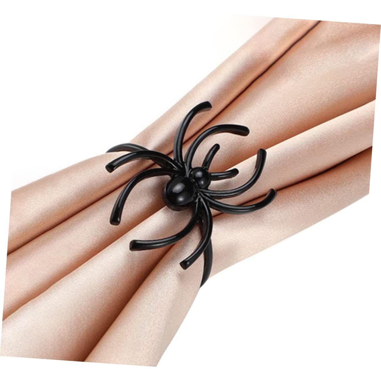 PRETYZOOM Pz portatovagliolo ragno Tovaglioli monotoni Fermatovagliolo Halloween mini tromba d'aria Decorazione della cena portatovaglioli arredamento ornamenti decorativi per tovaglioli