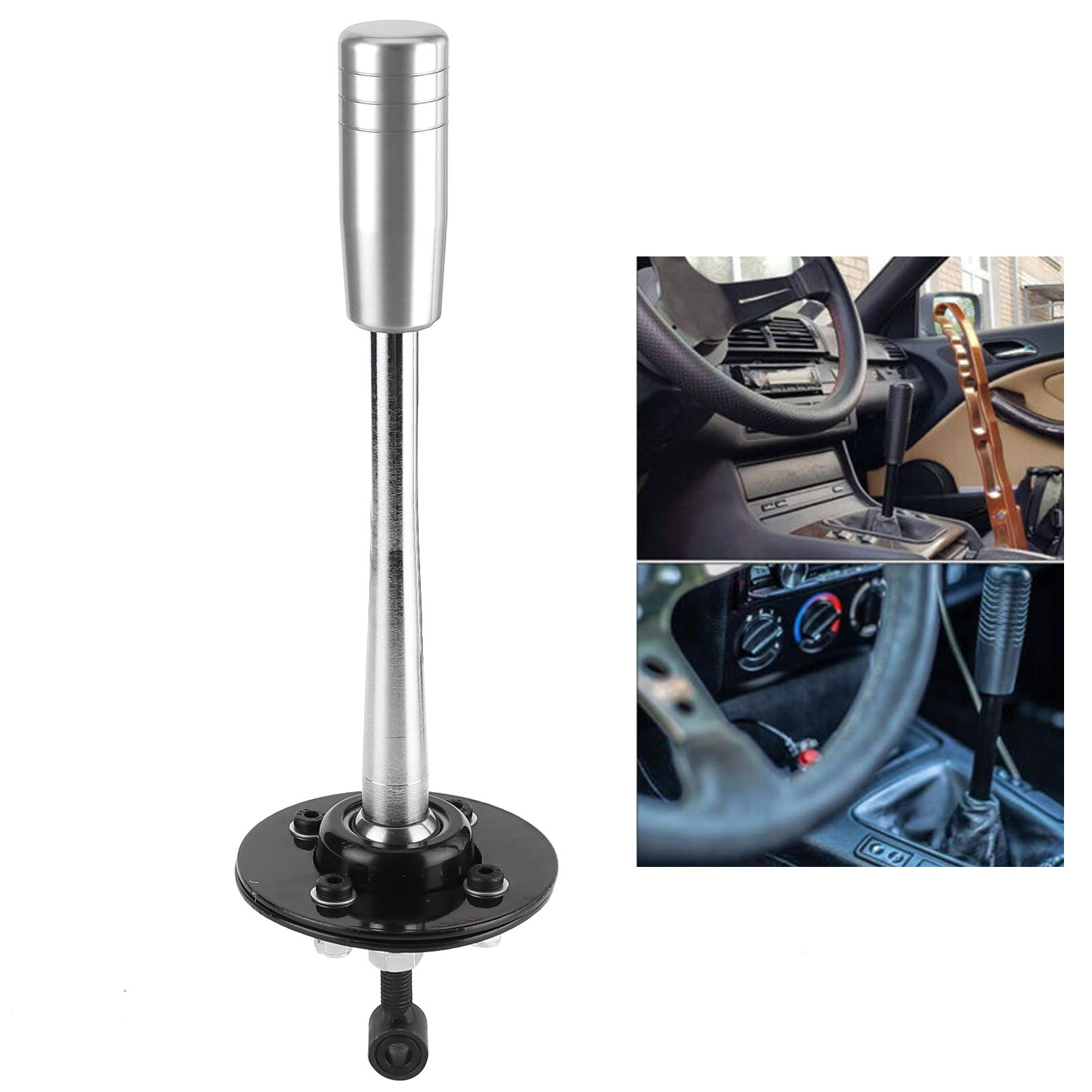 aqxreight - Palanca de cambios corta, palanca de cambios corta para automóvil con accesorio de modificación de perilla para E30 E36 E46 E34 E39 E6x Z3 1985-2010(Plata)