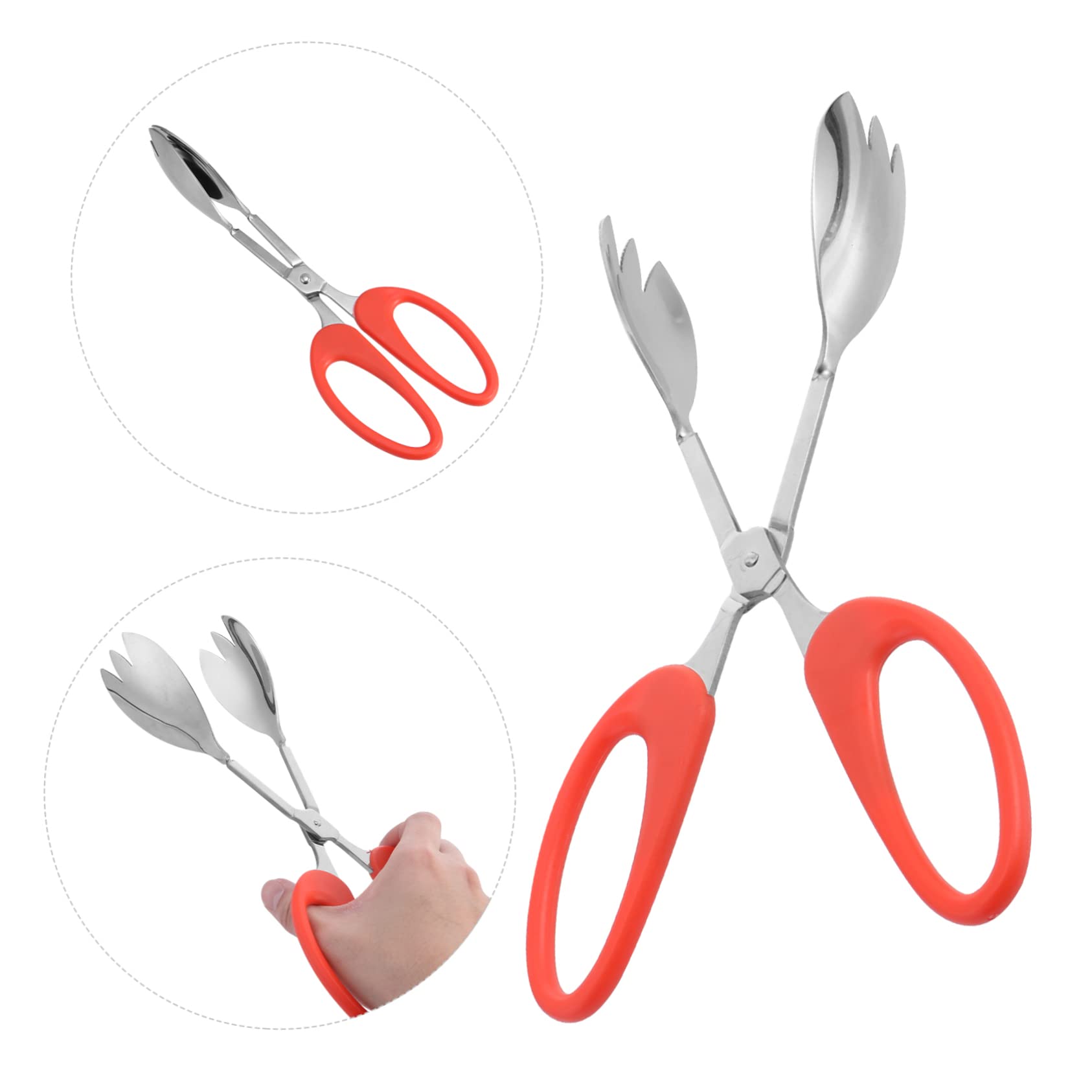 STOBAZA Buffet Serving Tongs Premium Non Stick Multi Functional Stainless Steel Clamp for Barbecue Fruits and Restaurant Use Comfortable to Clean Portable Design