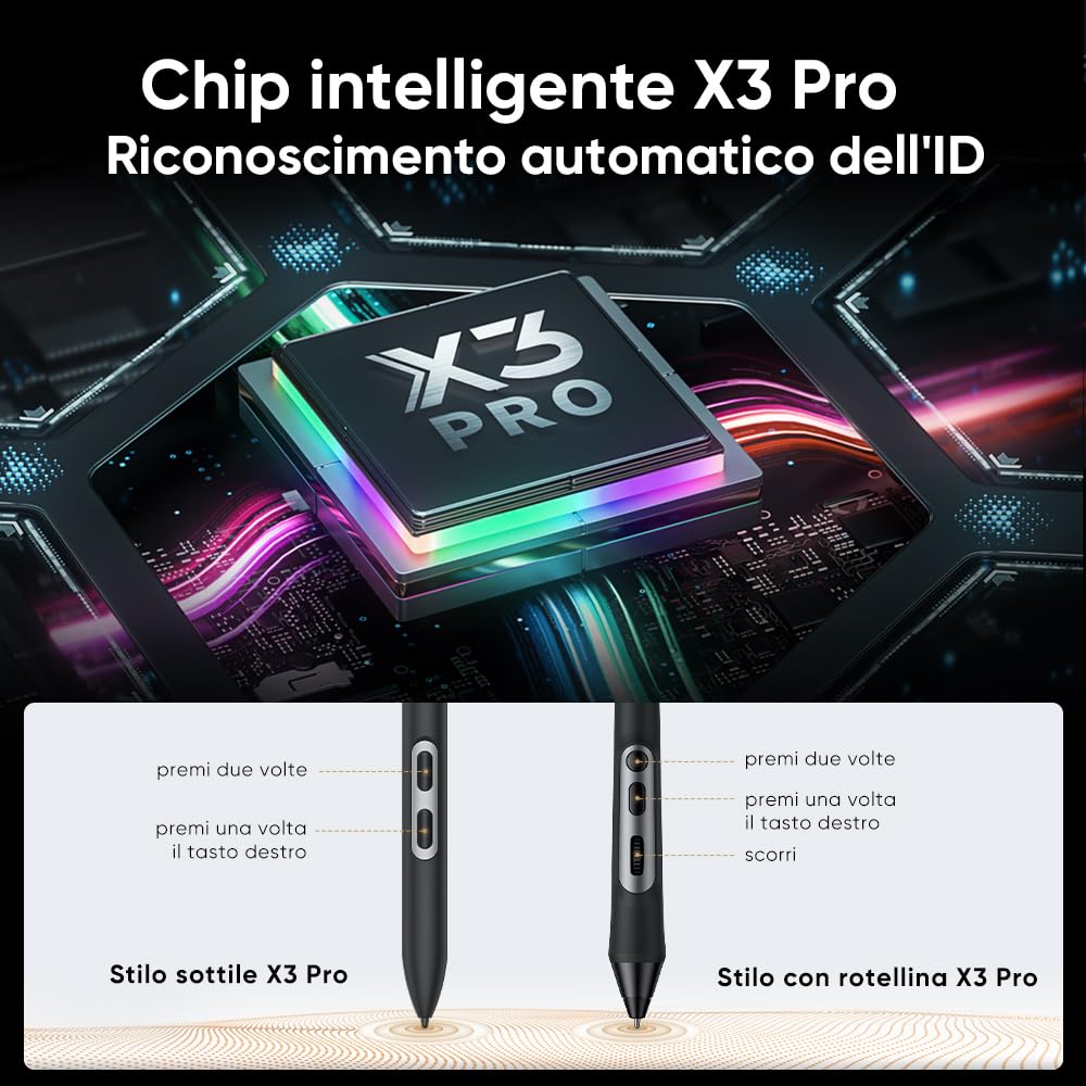 XPPen Artist Pro 19 (Gen 2) 4K Tavoletta garfica con schermo con 2 penne livelli di pressione 16K, 60° Inclinazione, include tastiera Bluetooth, Creazione di animazioni, Design 3D