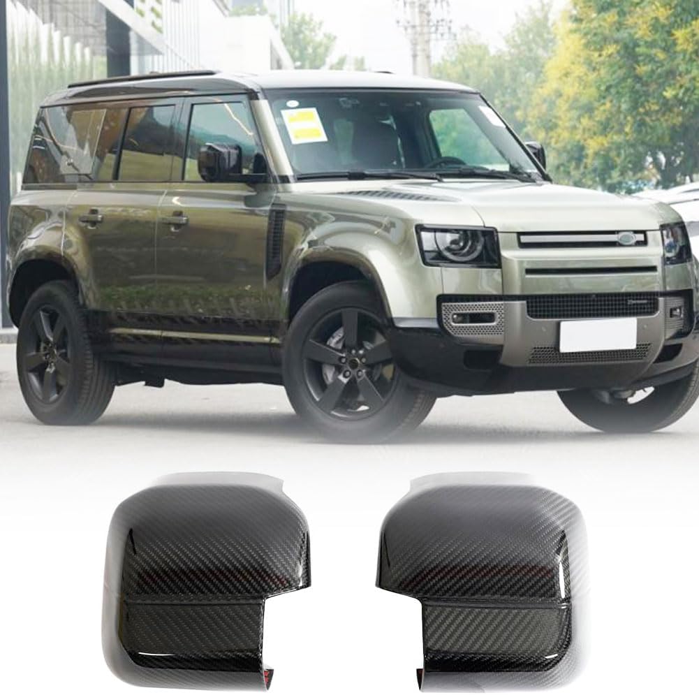 Dry Carbon Fiber Mirror Cover Caps for Land Rover Defender 2020-2023 Side Rearview Mirror Caps Exterior Outside Shell LHD Pair Add on Style Factory Outlet