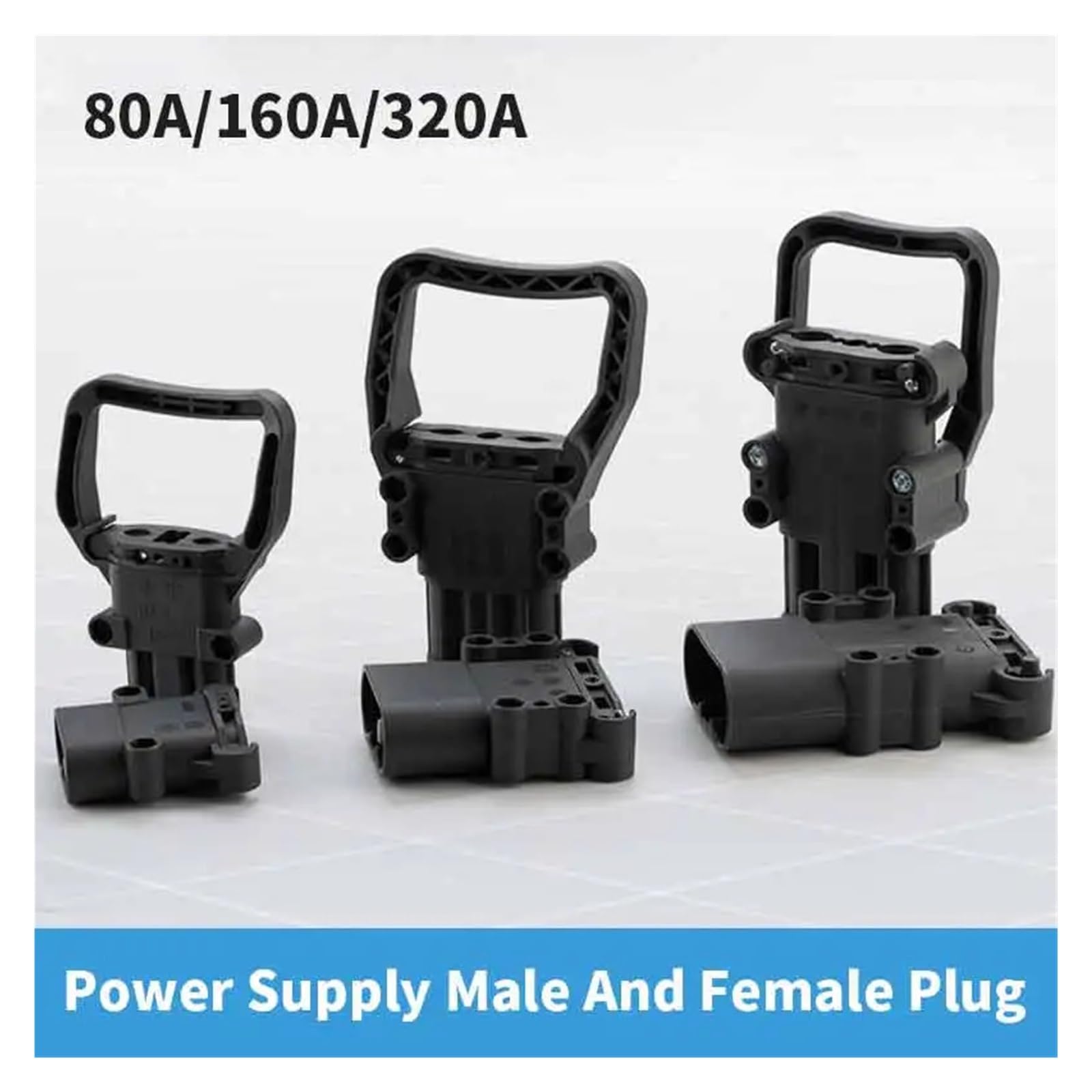 Conector de carga de energía for montacargas de 80 A, 160 A y 320 A for REMA, conector de carga de batería de alta corriente macho y hembra, enchufe industrial.(Female 80A)