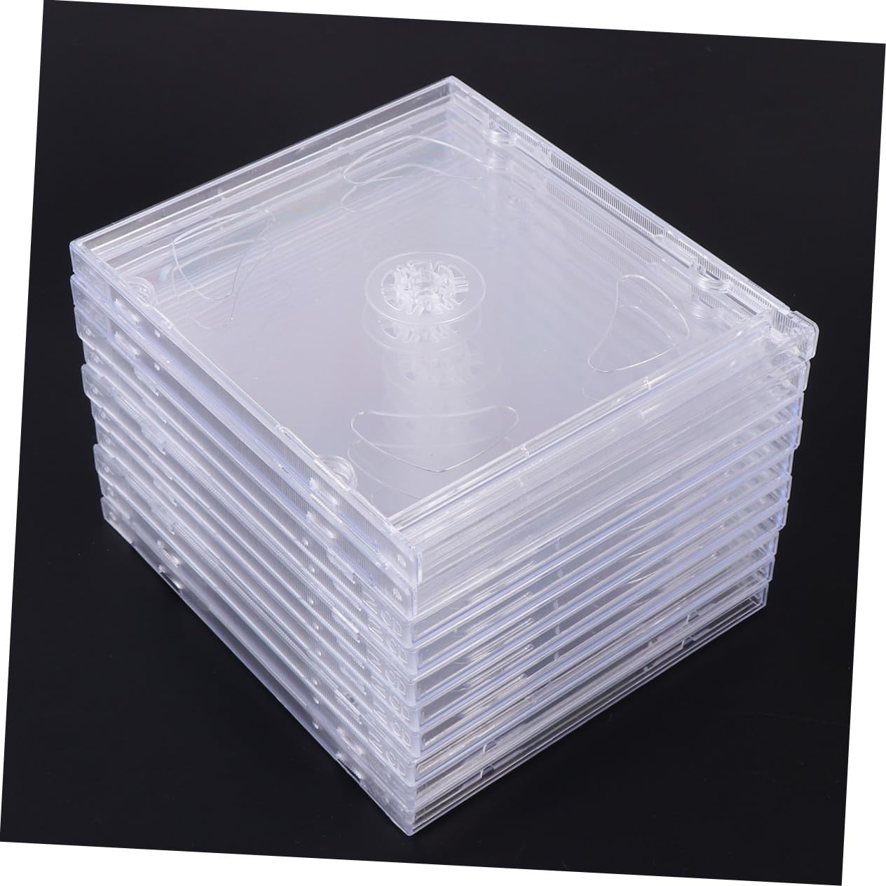 Toyvian Custodia CD Trasparente Rigida in Plastica, 10 Pezzi, Doppia | Formato Portatile, Capienza per 2 Dischi, per Mixtape e Wedding Videos
