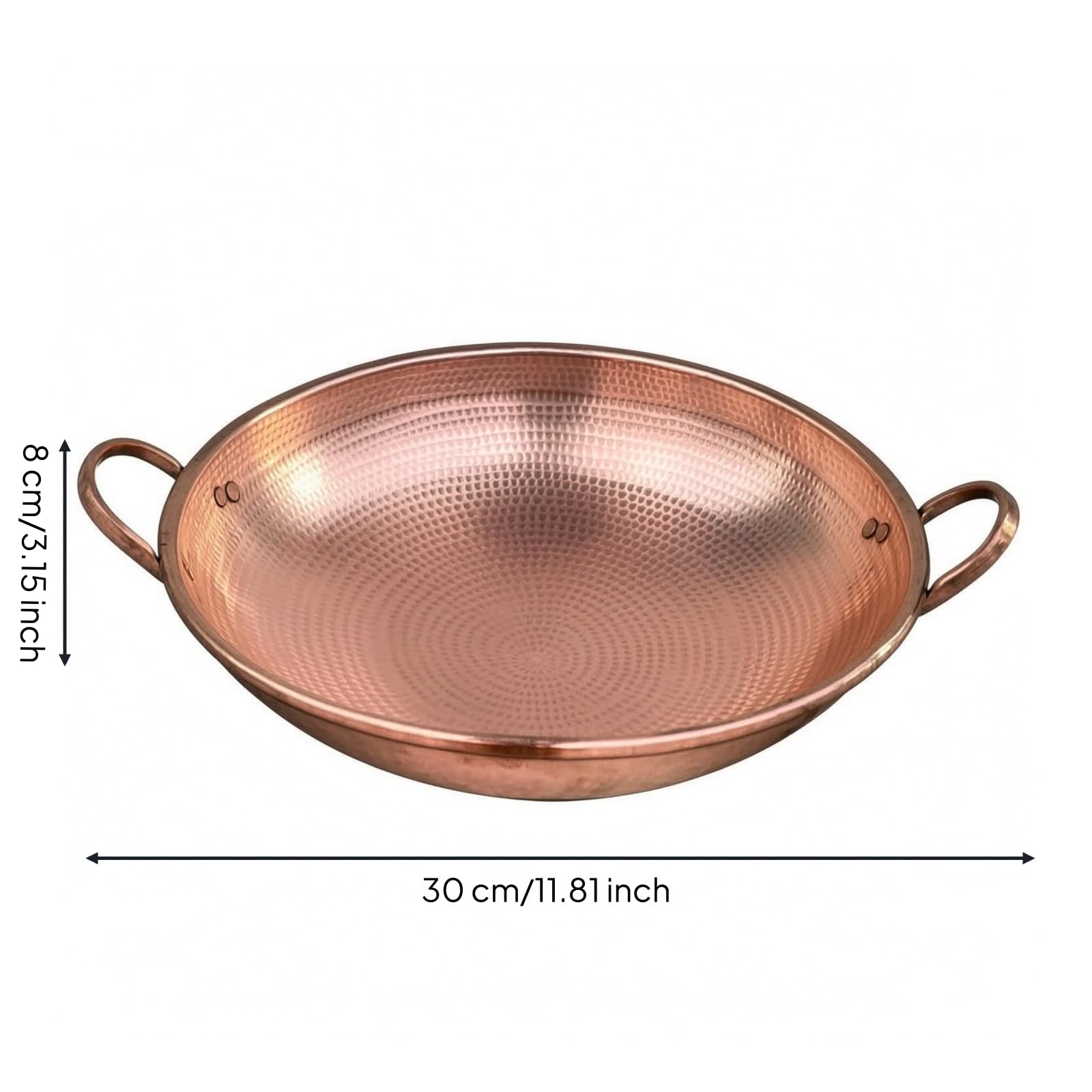 Wok para Freír Martillado Wok Cobre