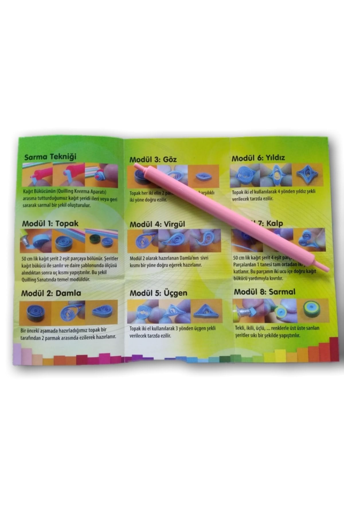 BİGİBU Quilling/quiling Set (İNCE) 0,5x50 Cm 150 Kağıt Şerit 8680422509887