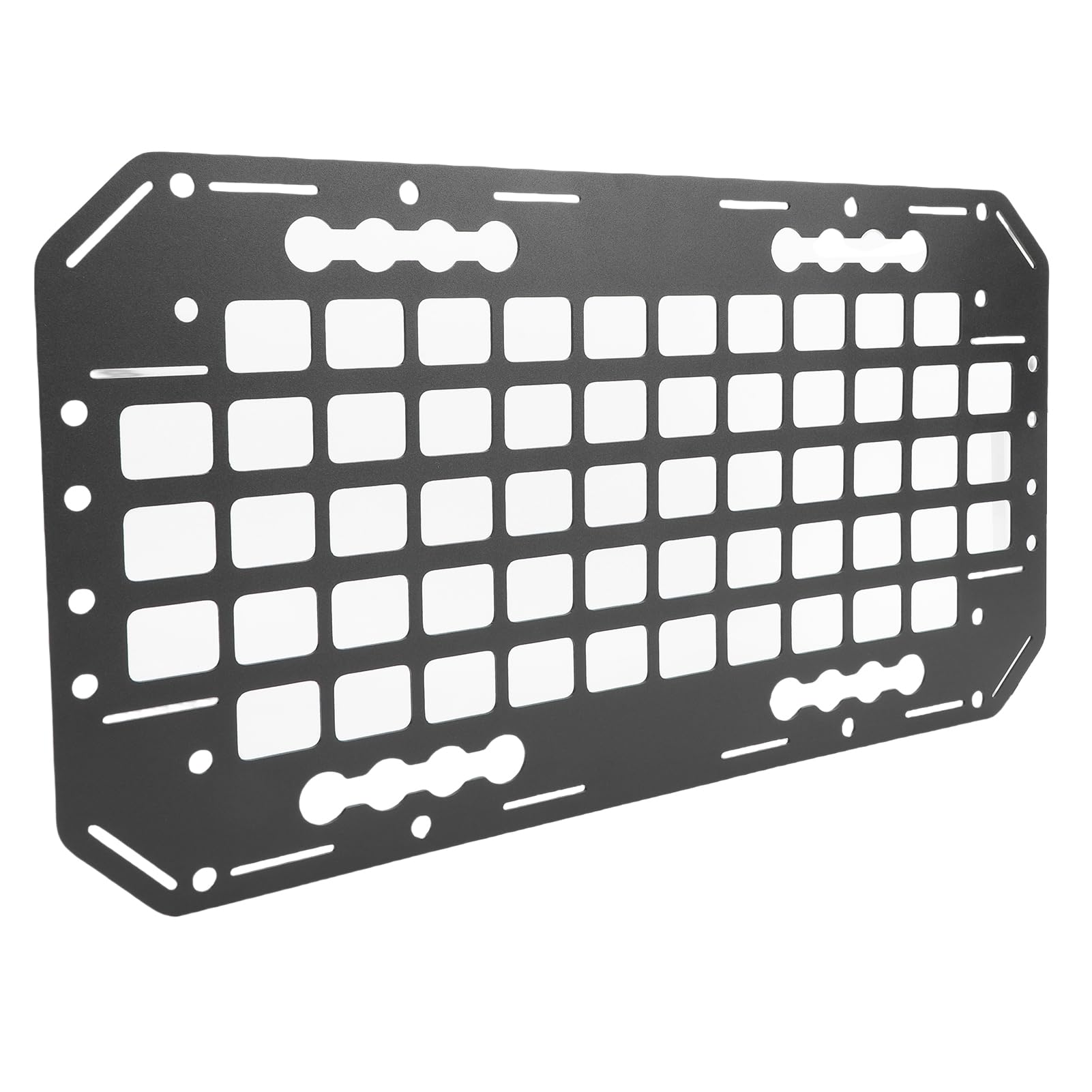 Pannello Molle per Pianale Laterale in Alluminio per Camion 489x267x2mm con Binario a L, Pannello di Ricambio per Pianale di Veicolo per Camion, Organizer per Carico con Cinghie e Fibbie