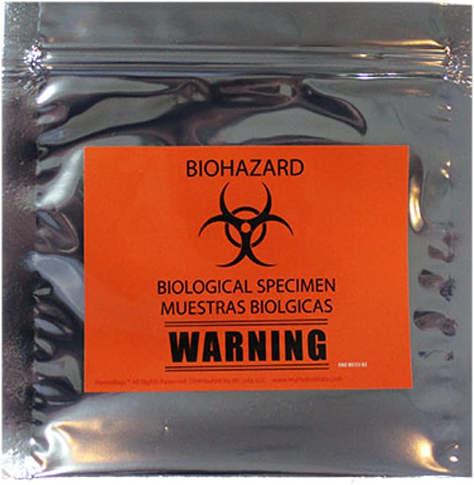 HydroBags The Only Unique Storage Bag That Ages and Cures Premium Herb -Hydrobags Labels 6 5x5 Biohazard Labels