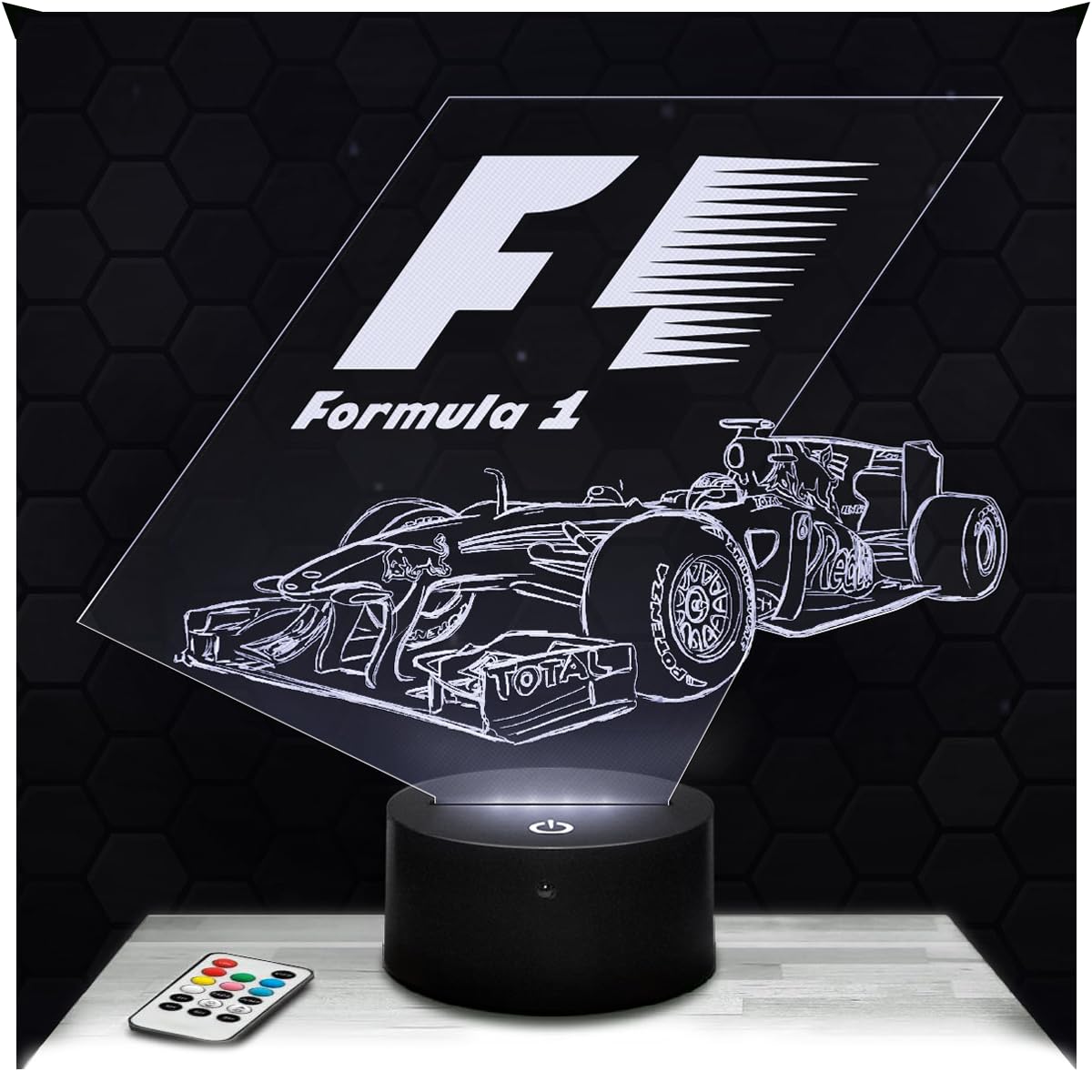 Lampephoto.fr - Formula 1 3D Lamp Night Light 3D LED Illusion, Christmas, Gift idea for Boys and Girls Night Light for Child or Adult Bedroom, Gifts Merchandising TOP