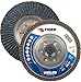 Weiler 50517 Tiger Abrasive Flap Disc, Type 29, Threaded Hole, Aluminum Backing, Zirconia Alumina, 4-1/2