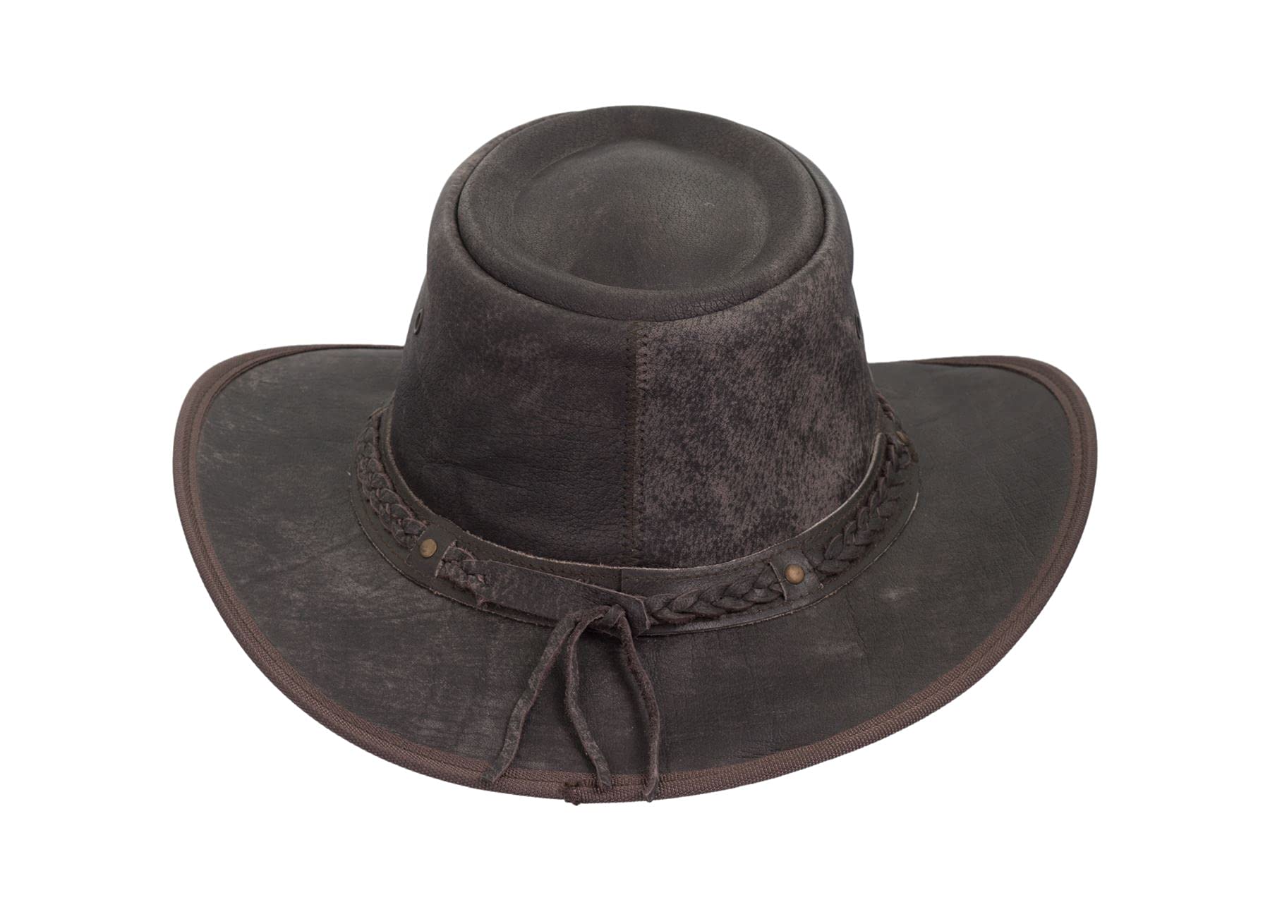WALKER AND HAWKES - Cappello Canyon Intrecciato in Pelle Bovina Outback