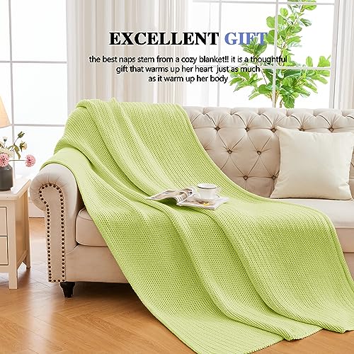 L'AGRATY Knitted Weighted Blanket - 50"x60" 7lbs Cooling Chunky Knit Heavy Blanket for Adults Braided Crochet Throw Thick Cable Yarn Knit Decorative No Beads Evenly Weighted Machine Washable